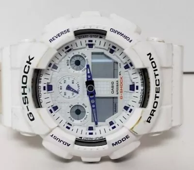 White/Purple Casio G-Shock GA100A Men’s Analog & Digital Watch • $49.59
