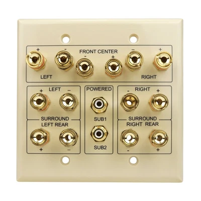 $26.99 • Buy Construct Pro 7.2 Surround Sound Home Theater Wall Plate (Ivory)