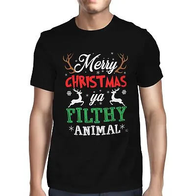 £7.99 • Buy 1Tee Mens Merry Christmas Ya Filthy Animal T-Shirt