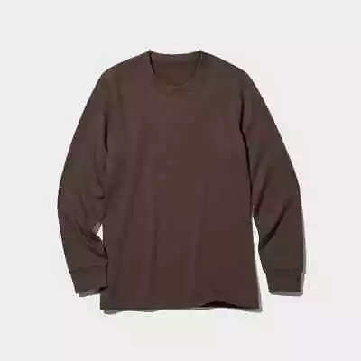 HEATTECH Ultra Warm Crew Neck Long Sleeve T-Shirt  Brown 3XL • £24.97