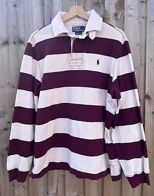 Polo Ralph Lauren Striped Rugby Shirt - Large • £29.99
