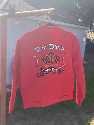 VON DUTCH Kustom Hotrod Kulture GAS STATION Motorcycle Work Jacket Y2K Rare • $159.97