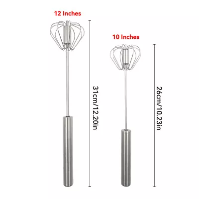 Semi Auto Egg Whisk Hand Push Beater Stainless Steel Blender Mixer Whisk • £4.39