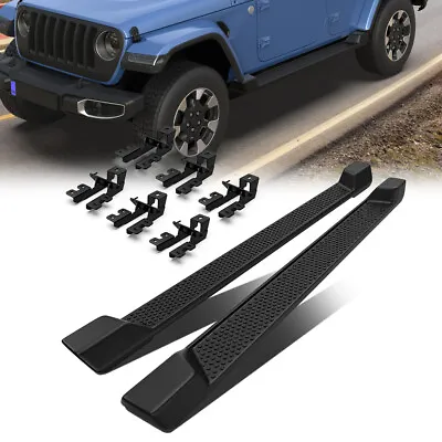 2PCS 6  Black Nerf Bars Side Steps Running Boards For 2018-2023 Jeep Wrangler JL • $105.88