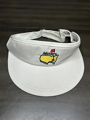 VINTAGE Masters Adjustable Visor Golf Hat White Town Talk Made In The USA • $9.99