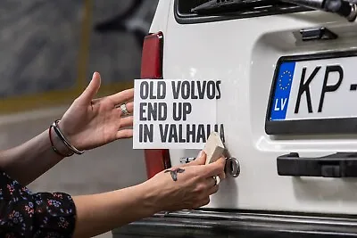 Volvo Car Decals Old Volvos End Up In Valhalla Vikings Stickers By ABLE NEW • $3.20