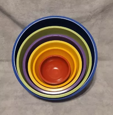 Michael Graves Design Bowls Set Of 6 Mixing Nesting Melamine Rainbow #267 • $49.95