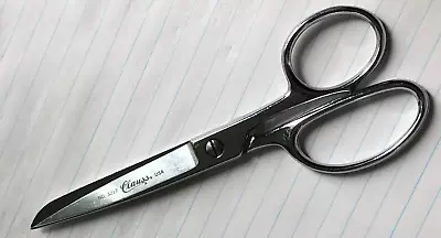 Vintage CLAUSS No. 3217 Scissors 7  Crafting Sewing Straight Made In USA • $22