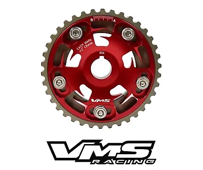 Vms Racing Red Adjustable Cam Gear + Oem Key For 96-00 Honda Civic D16 Sohc • $69.95