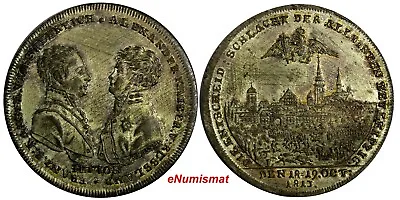 RUSSIA AUSTRIA Silver 1813 Alexander I Battle Of Leipzig Medal  DIAKOV-368.2(80) • $95