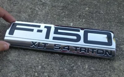 Ford F-150 XLT 5.4 Triton Emblem Badge Decal Logo Fender F150 Chrome OEM Stock • $13.59