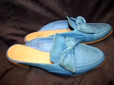 Shoes G.H. Bass & Co. Elizabeth Mules Women's Siz 7.5 M Chambray Blue Denim 2018 • $19.99