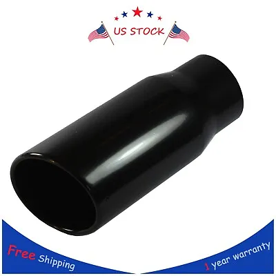 Diesel Exhaust Tip 4  Inlet 5  Outlet 12  Long Stainless Steel Truck Tailpipe • $27.99