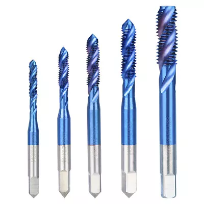 HSS Metric Spiral Screw Tap Thread Tap Drill 1 Pc M2-M12 Nano Blue Coated  • $9.51
