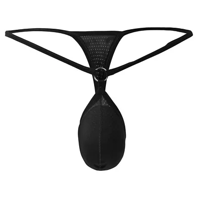 Mens G-string Briefs Thong Bikini Underwear Sexy T-Back Pouch Panties Swimwear ‖ • $3.79