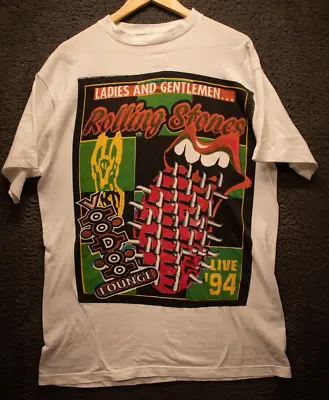 Vintage RARE PRINT Rolling Stones Voodoo Lounge Tour 94 T-Shirt Size XL • $109.99