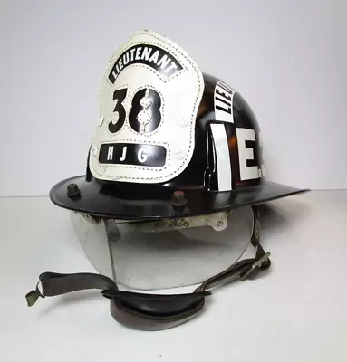 Vtg Firefighter Helmet MSA Topguard Cleveland Ohio Fire Dept. Lieutenant Gear • $149.95