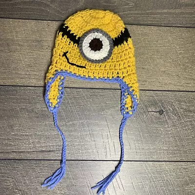 Handmade Crocheted Baby /Child Size Minions Winter Hat Beanie • $10.75