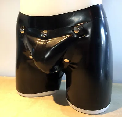 Mens Rubber Cod Piece Shorts • £95