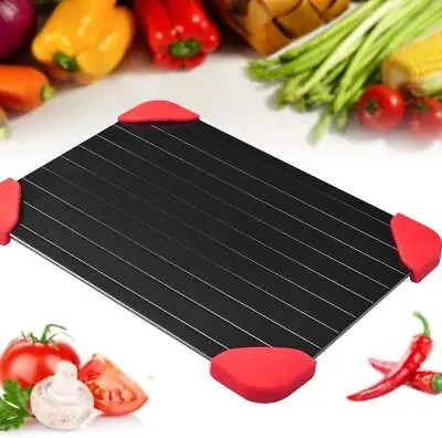 Aluminum Quick Defrosting Board Non-Stick Thawing Plate Defrost Frozen Food Meat • £12.99