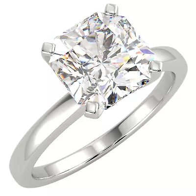 IGI 1.5 CT E/VS1 Lab Grown Radiant Diamond Engagement Ring 14K White Gold • £836