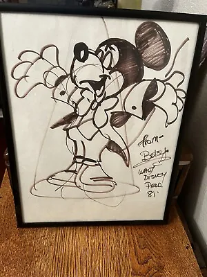 WALT DISNEY Mickey Mouse ANIMATOR BETSY BAYTOS 1981 Original • £42.19