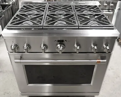 GE Cafe CGY366P2MS1 36  Freestanding Professional Gas Range W/ 6 Sealed Burners • $3499