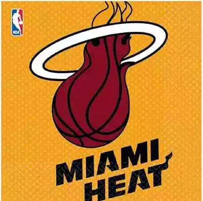 Miami Heat NBA Pro Basketball Sports Banquet Party Paper Luncheon Napkins • $9.47