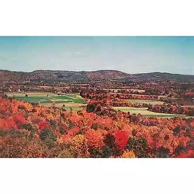 Greenfield Valley Toward NH Longview Mohawk Trail MA Postcard Autumn • $7