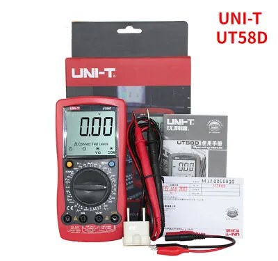 UNI-T UT58D Large LCD Digital Multimeter AC/DC Voltage Current Inductance Tester • £33