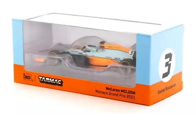 Tarmac Works Daniel Ricciardo McLaren MCL35M -2021 Monaco GP 1:64 Diecast F1 Car • $14.99