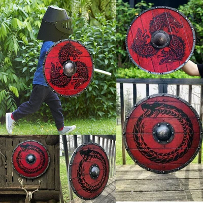 £19.60 • Buy New Medieval Wood Sign Viking Warrior Handcrafted Battle Ready Shield Wall Decor