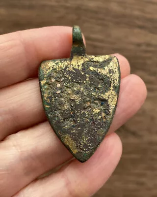 Medieval. 14th Century. Gilded Bronze Heraldic Pendant. Design Of A Spotted Lion • £170