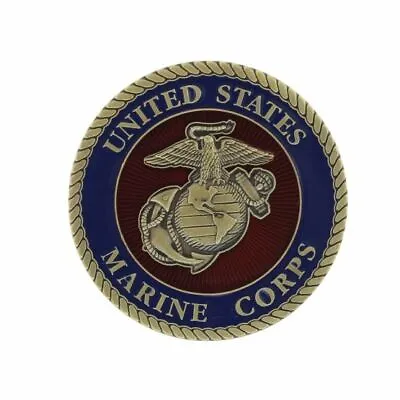 U.S. Marine Corp Adhesive Metal Medallion - 1-3/4  - USMC Emblem Decal • $18.49