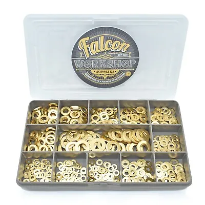 £22.46 • Buy 460 Assorted Piece Solid Brass Metric Flat Form A Washers M3 M4 M5 M6 M8 Kit