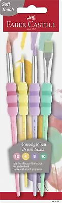 Faber-Castell Brush Set Of 4 Pastel Soft Grip Couleurs Pastel. • $16.80