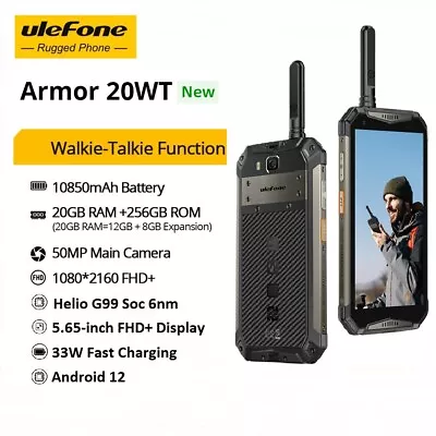 Ulefone Armor 20WT Walkie-Talkie Rugged Smartphone 20G+256GB 10850mAh Waterproof • $652.29