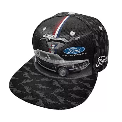 Ford Mustang Flat Peak Cap Black V8 Supercars • $27.95