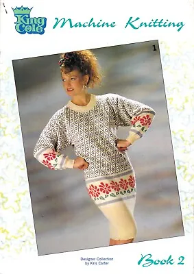 Machine Knitting Pattern Book 2 King Cole Designer Collection 6 Designs Vintage • £5.49