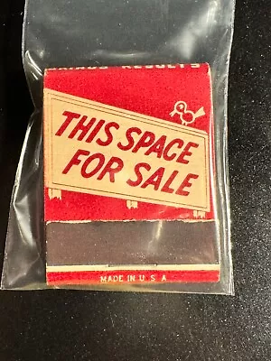 Matchbook - Jersey Match Co - This Space For Sale - Unstruck! • $7.99