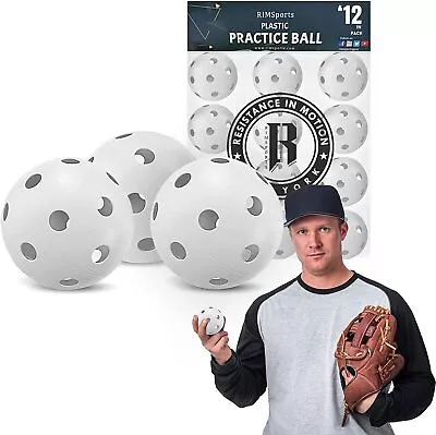 RIMSports Baseball Plastic Practice Soft Ball For Hitting Indoor And Outdoor Use • $18.99
