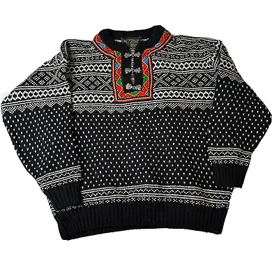 Mens Vintage Viking Sportswear Sz 42/L Fair Isle Sweater Cardigan Scottland • $39