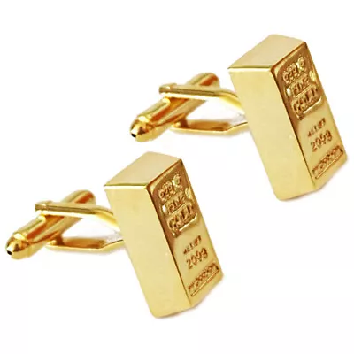 Gold Bar Cuff Links Gold Bullion Cufflinks Gold Bar Cufflinks One Pair • $7.88