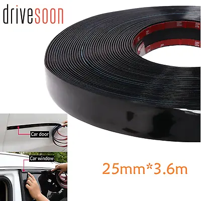 New 12Feet Trim Body Side Molding Black 1 (25mm) Car Roof Door Moulding Strip • $9.99