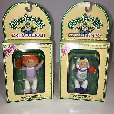 VTG Lot Of 2 Cabbage Patch Kids 1st Edition 1984 Poseable Elvis Patrick & Dana B • $19.99