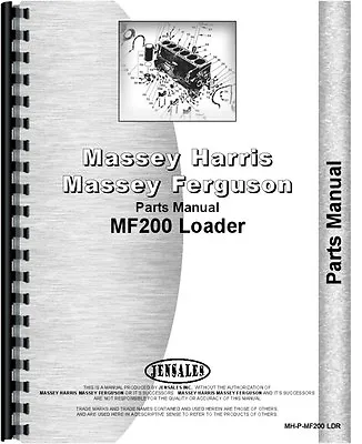 Massey Ferguson 200 Loader Attachment Parts Manual • $37.99