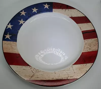 Warren Kimble 'Colonial' Dinner Plate With Red White And Blue Stars And Stripes • $14.95