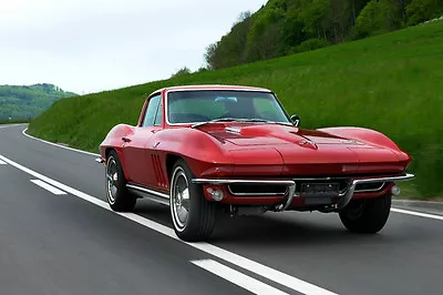 CLASSIC 1965 CHEVY CHEVROLET CORVETTE 396 SPORTS CAR POSTER PRINT 24x36 9 MIL • $39.95