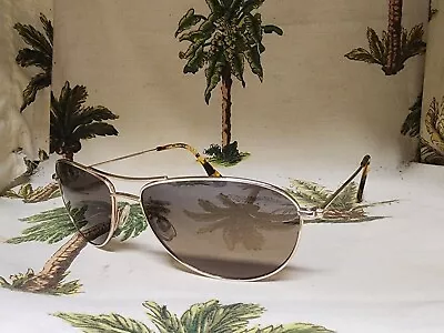 Maui Jim Baby Beach Polarized Titanium Sunglasses MJ 245-16 Gold Pilot Japan • $105.60