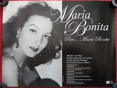 MARIA FELIX: MARIA BONITA EXHIBITION POSTER FROM LATE 1990's Or EARLY 2000's • $14.99